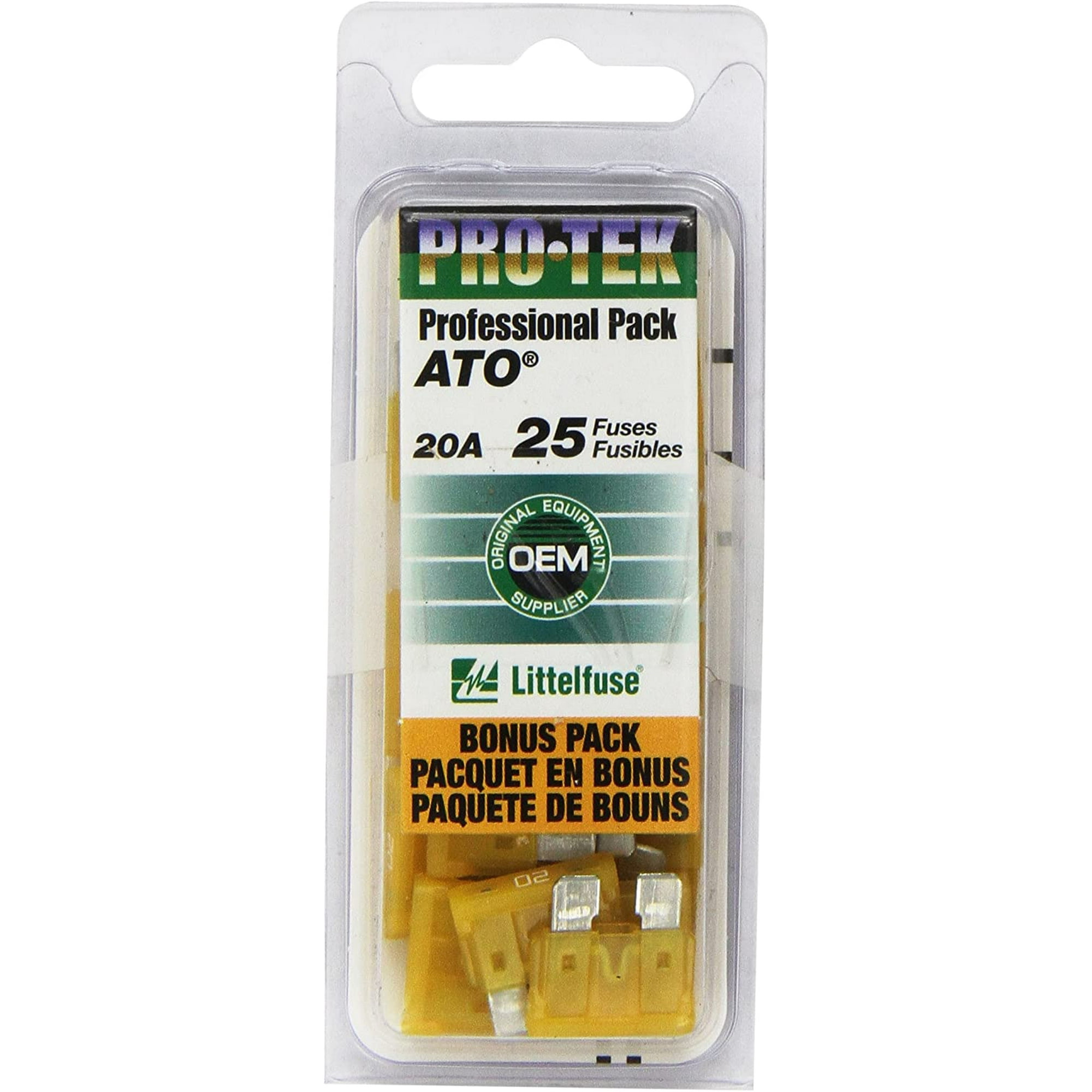 Pack of 25 Littelfuse ATO20PRO 20 Amp Fast-Acting Automotive Blade Fuses Pack of 25 Littelfuse ATO20PRO 20 Amp Fast-Acting Automotive Blade Fuses